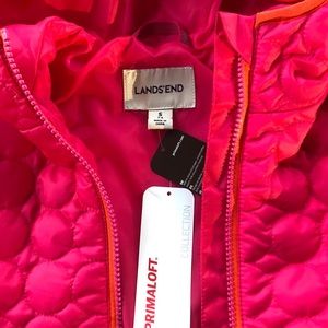 Girls size 7-8 Lands End Hooded Primaloft Jacket
